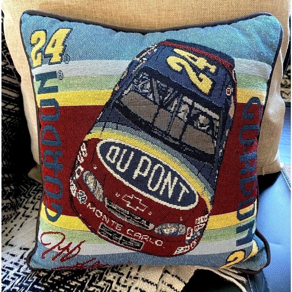 LIKE NEW VINTAGE—Vintage 1999 Jeff Gordon NASCAR Throw Pillow